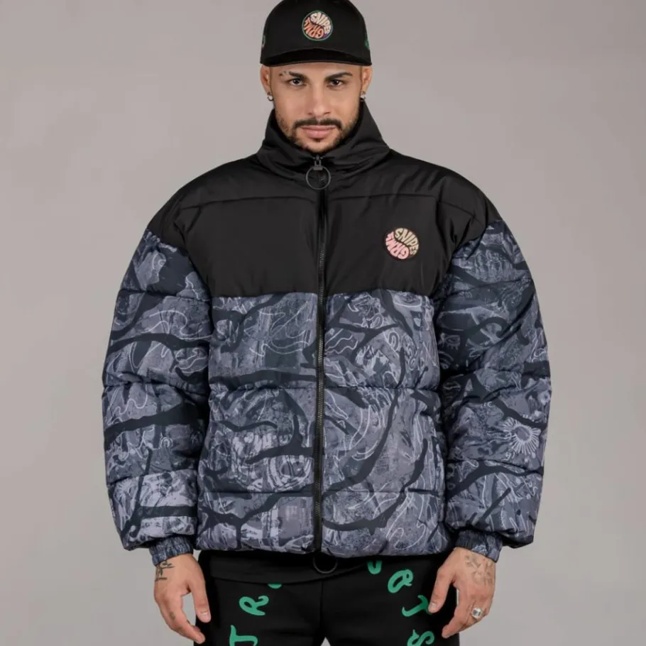 Grimey Chaqueta Puffy "Snipes X True Roots" - Black - Fall 22 New