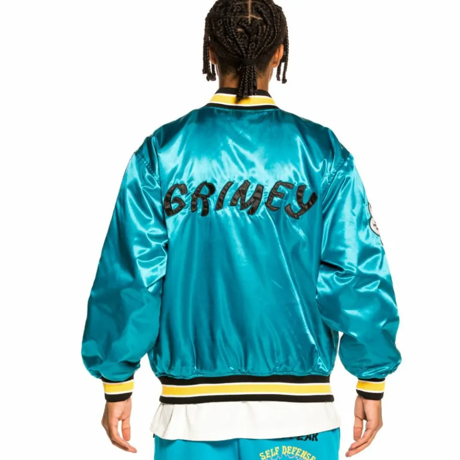 Grimey Chaqueta Satinada Reversible "Destroy All Fear" - Blue - Fall 21 Sale
