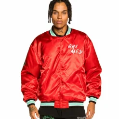 Grimey Chaqueta Satinada Reversible "Destroy All Fear" - Red - Fall 21 Best Sale
