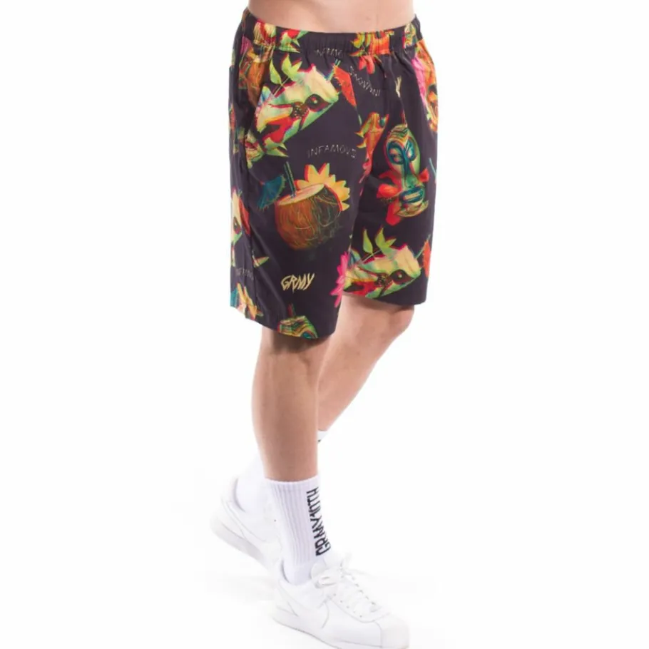 Grimey Drunken Devil Light Short Ss17 Black Store