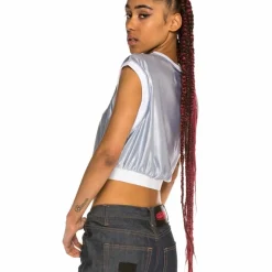 Grimey Acknowledge Girl Crop Top Ss20 Silver Store