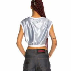 Grimey Acknowledge Girl Crop Top Ss20 Silver Store