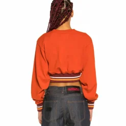 Grimey Acknowledge Girl Crop Crewneck Ss20 Orange Best Sale