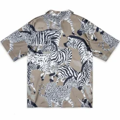 Grimey Animal Satin Button Up Shirt - Copper - Summer 23 Cheap