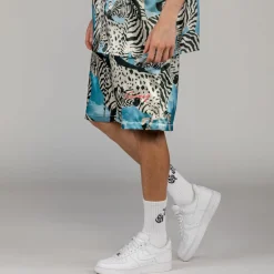 Grimey Animal Satin Shorts - Blue - Summer 23 New
