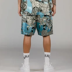 Grimey Animal Satin Shorts - Blue - Summer 23 New