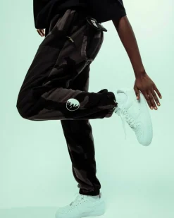 Grimey Back At You All Over Print Polar Fleece Track Pants - Black Best