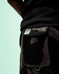 Grimey Back At You All Over Print Polar Fleece Track Pants - Black Best