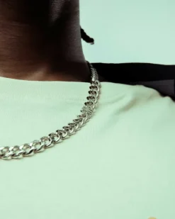 Grimey Back At You Cuban Link Necklace - Silver - Fw23 Store