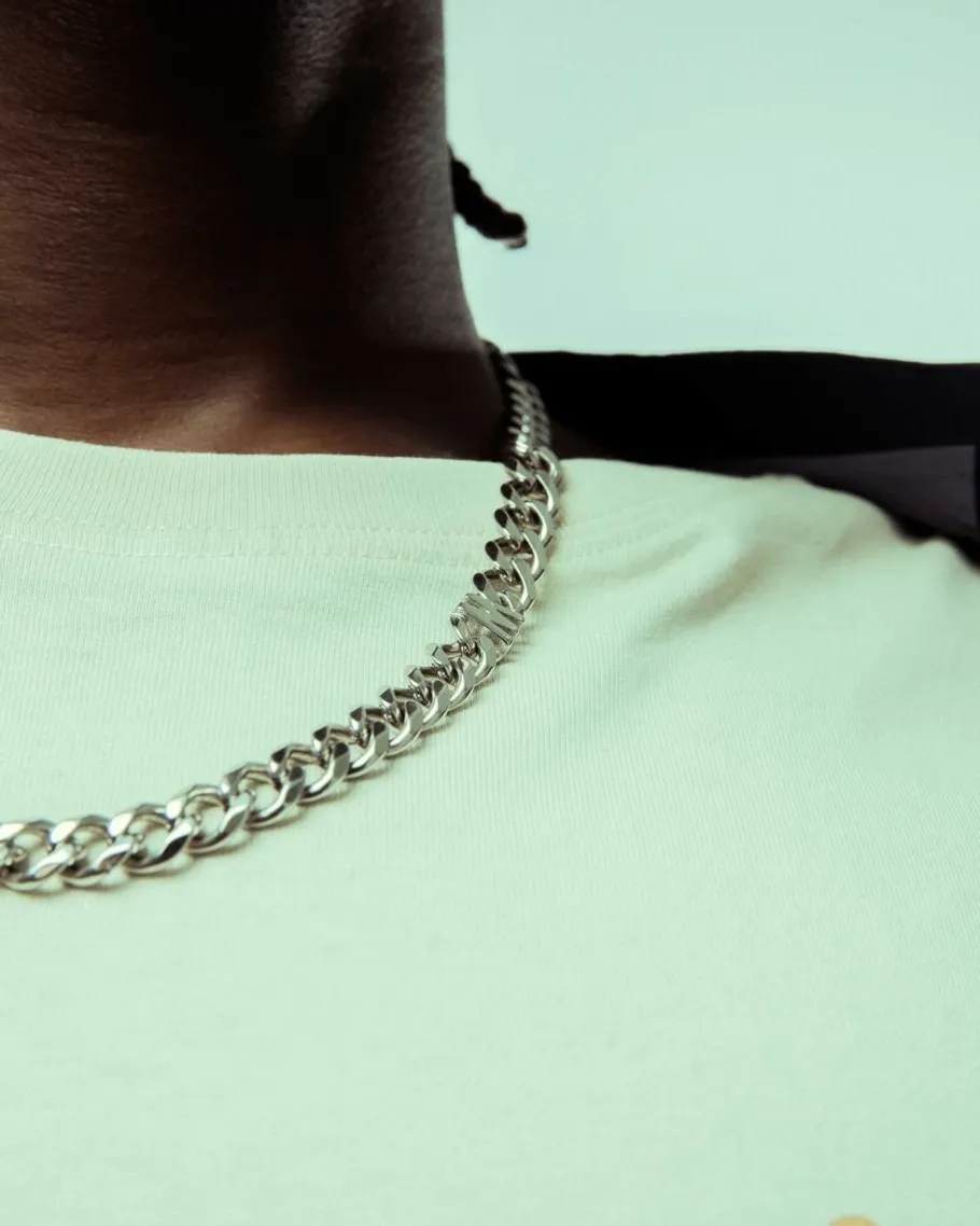 Grimey Back At You Cuban Link Necklace - Silver - Fw23 Store