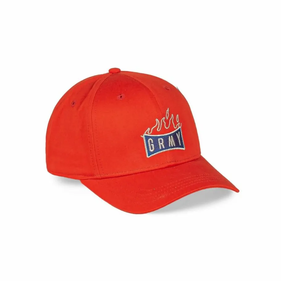 Grimey Back At You Curved Visor Snapback Cap - Red - Fw23 Shop