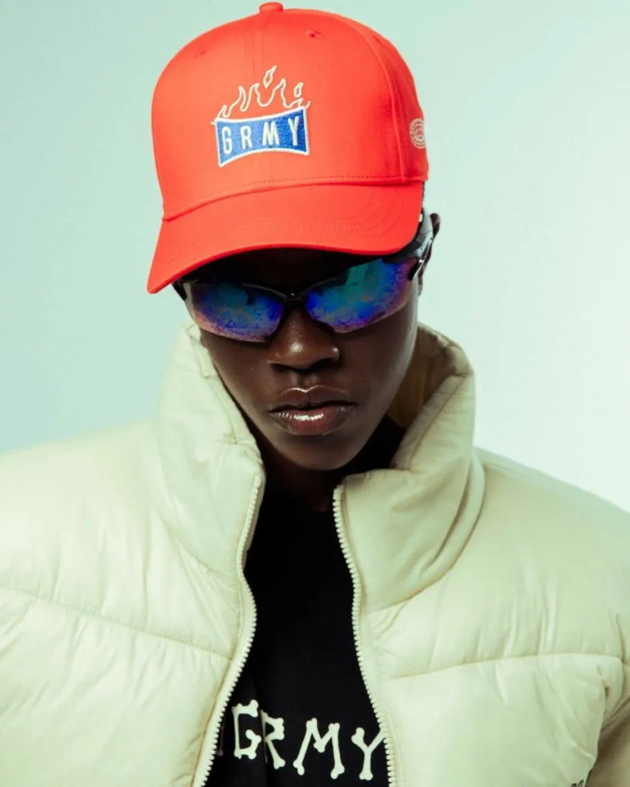 Grimey Back At You Curved Visor Snapback Cap - Red - Fw23 Shop