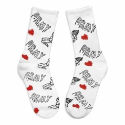 Grimey Back At You Socks - White - Fw23 Cheap