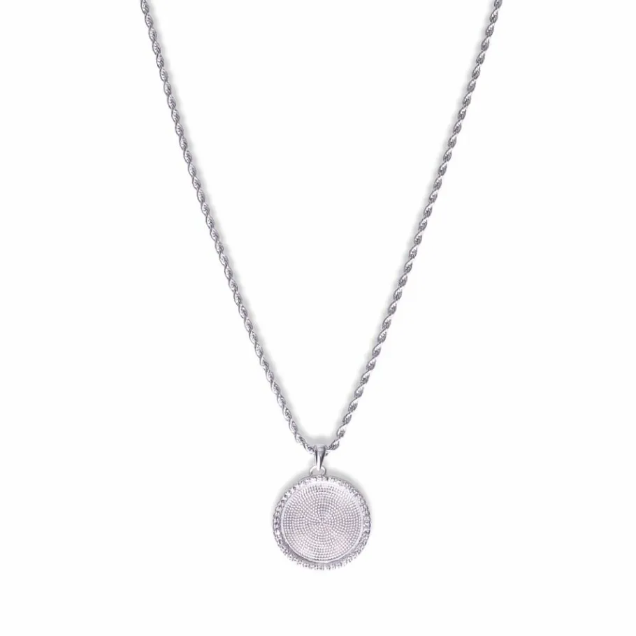 Grimey "Box Logo" Silver Necklace - Spring 21 Online