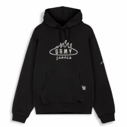 Grimey Burn In Flames Vintage Hoodie - Black - Ss24 Outlet