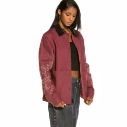 Grimey Call Of Yore Girl Coach Jacket Fw20 Wine Outlet