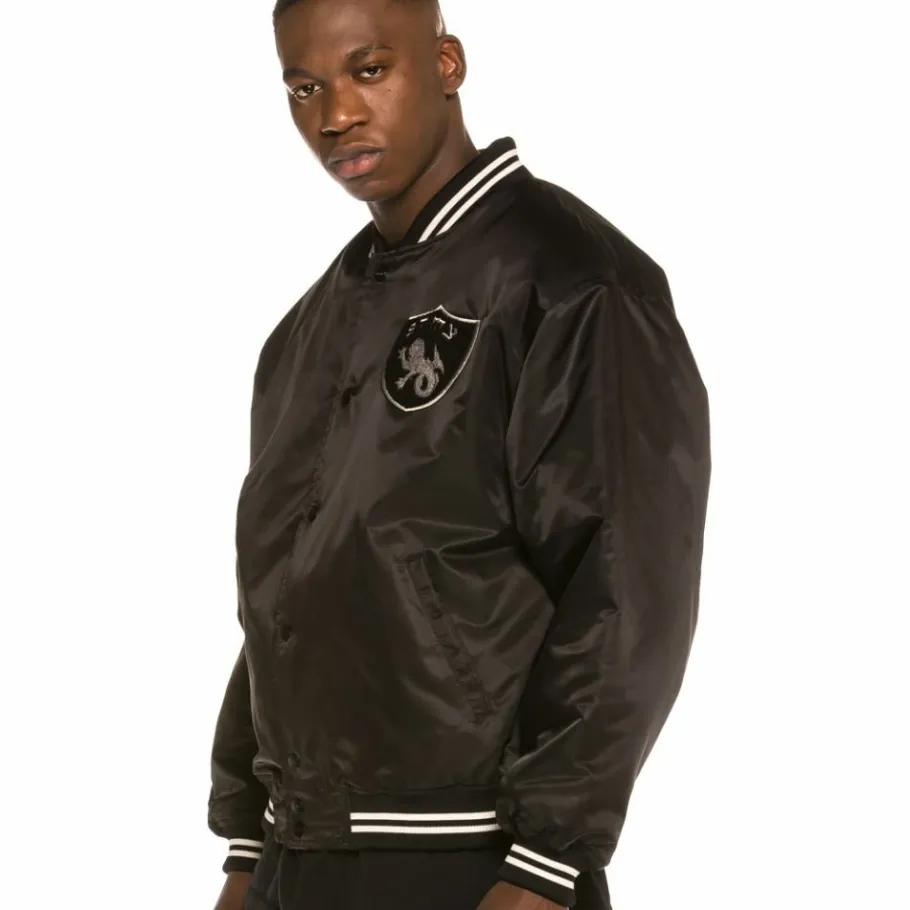 Grimey Call Of Yore Reversible Satin Jacket Fw20 Black Online