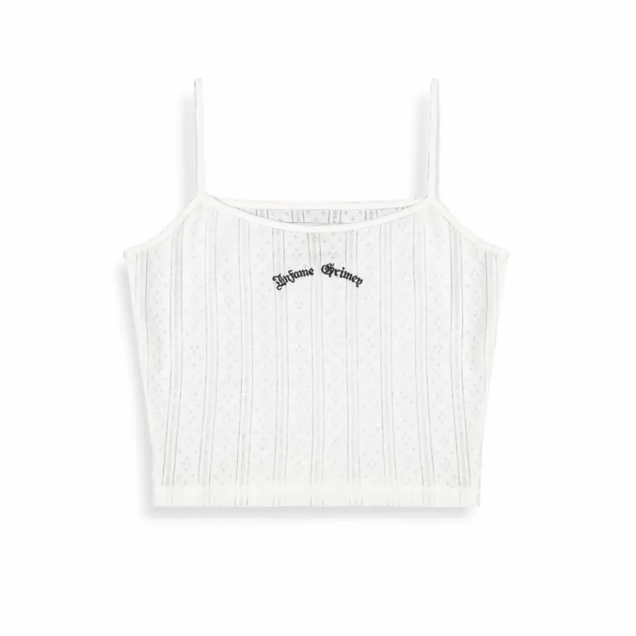 Grimey Causing Panic Girl Tank Top - White - Ss24 Cheap