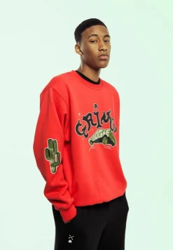 Grimey Causing Panic The Charleston Blvd Vintage Crewneck Red - Ss24 Cheap