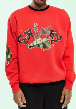 Grimey Causing Panic The Charleston Blvd Vintage Crewneck Red - Ss24 Cheap