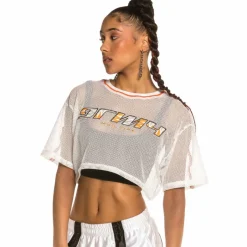 Grimey Chica Acknowledge Piping Crop Top Ss20 White Best