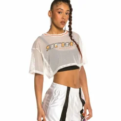 Grimey Chica Acknowledge Piping Crop Top Ss20 White Best