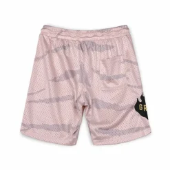 Grimey Cloven Tongues All Over Print Mesh Basket Shorts - Cream - Summer 23 Clearance