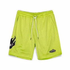 Grimey Cloven Tongues Mesh Basket Shorts - Fluor Lime - Summer 23 Flash Sale