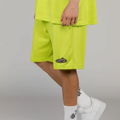 Grimey Cloven Tongues Mesh Basket Shorts - Fluor Lime - Summer 23 Flash Sale