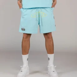 Grimey Cloven Tongues Sweatshorts Blue - Summer 23 Cheap