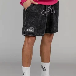 Grimey Cloven Tongues Sweashorts - Washed Black - Summer 23 Store
