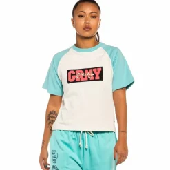 Grimey "Day Dreamer" Girl Raglan Tee - Blue- Spring 22 Best Sale