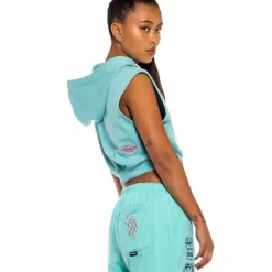 Grimey Day Dreamer Sleeveless Girl Hoodie - Blue - Spring 22 Outlet