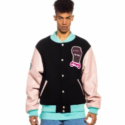 Grimey "Day Dreamer" Wool Baseball Jacket - Black - Spring 22 Shop