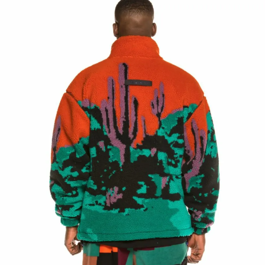 Grimey Dulce Sherpa Jacket Fw20 Orange Outlet