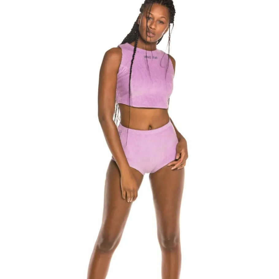 Grimey Engineering Corduroy Girl Top Fw19 Violet Hot