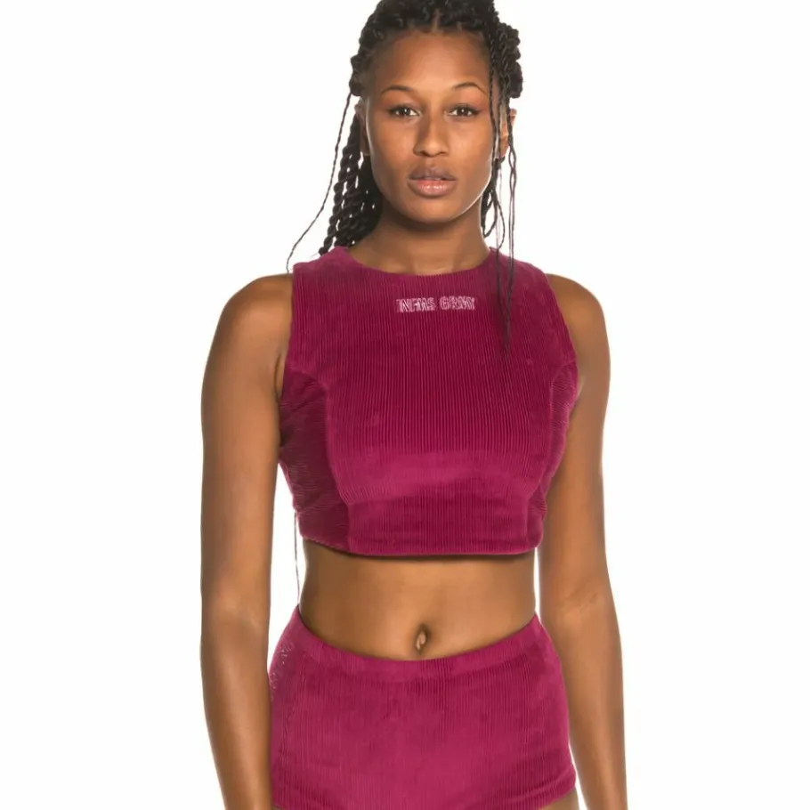 Grimey Engineering Corduroy Girl Top Fw19 Purple Best Sale