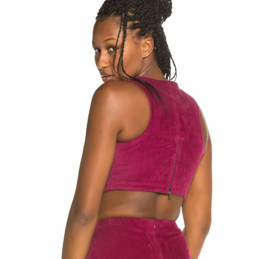 Grimey Engineering Corduroy Girl Top Fw19 Purple Best Sale