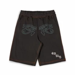 Grimey Fire Route Baggy Sweatshorts - Black - Spring 23 Outlet