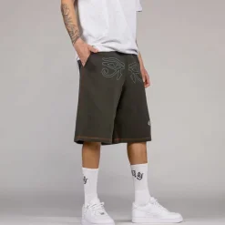Grimey Fire Route Baggy Sweatshorts - Black - Spring 23 Outlet