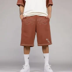 Grimey Fire Route Baggy Sweatshorts - Brown - Spring 23 Sale