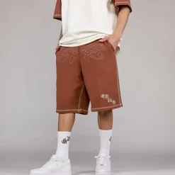 Grimey Fire Route Baggy Sweatshorts - Brown - Spring 23 Sale