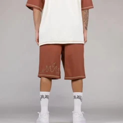 Grimey Fire Route Baggy Sweatshorts - Brown - Spring 23 Sale