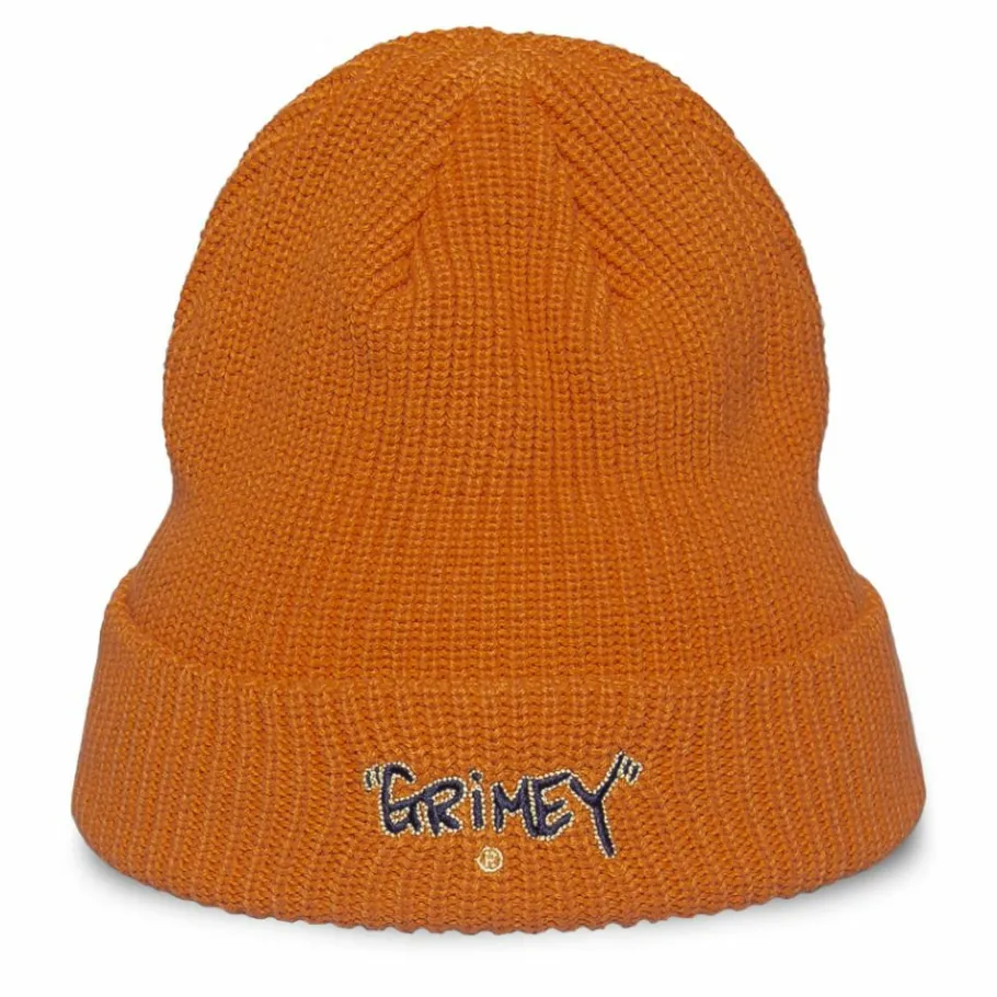 Grimey "Gem Cutting" Beanie - Brick - Fall 21 Discount