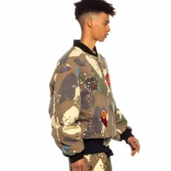 Grimey Glorified Bomber Jacket - Camo - Spring 22 Online