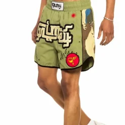 Grimey "Glorified" Boxing Shorts - Green - Spring 22 Clearance
