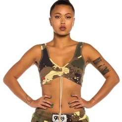 Grimey "Glorified" Girl Top - Camo - Spring 22 Clearance