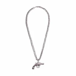 Grimey Glorified Gun Necklace - Silver - Spring 22 New