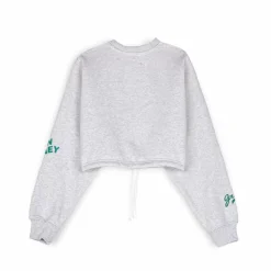 Grimey "Hive" Crop Heavyweight Crewneck - Sport Grey - Fall 22 Cheap
