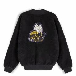 Grimey "Hive" Sherpa Button Sweatshirt - Black - Fall 22 Discount